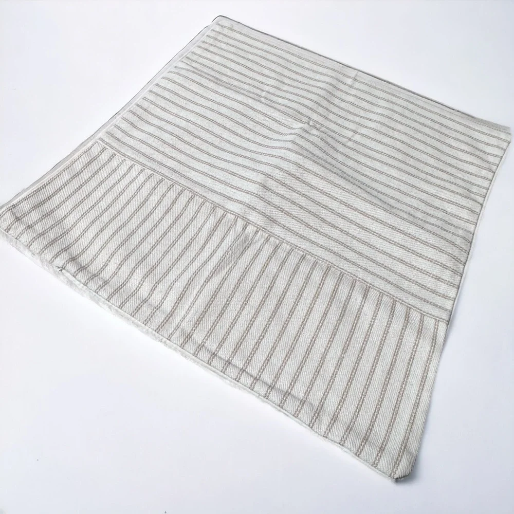 NWOT Set of 2 Neutral Farmhouse Pillow Covers 18x18
